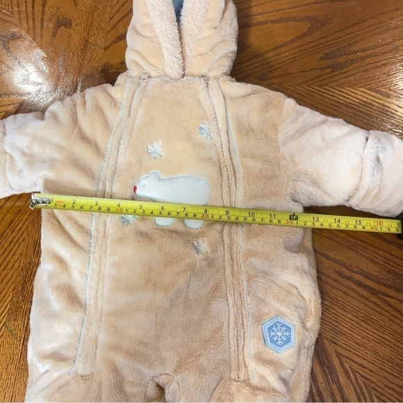 CARTER'S Carters Baby Boy Snowsuit beige  Size 3-6M - Picture 6 of 11
